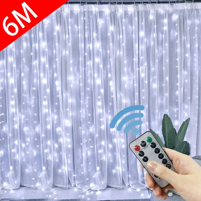 3M LED Curtain Garland on The Window USB String