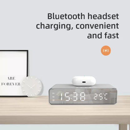 Wireless Charger Time Alarm Clock LED