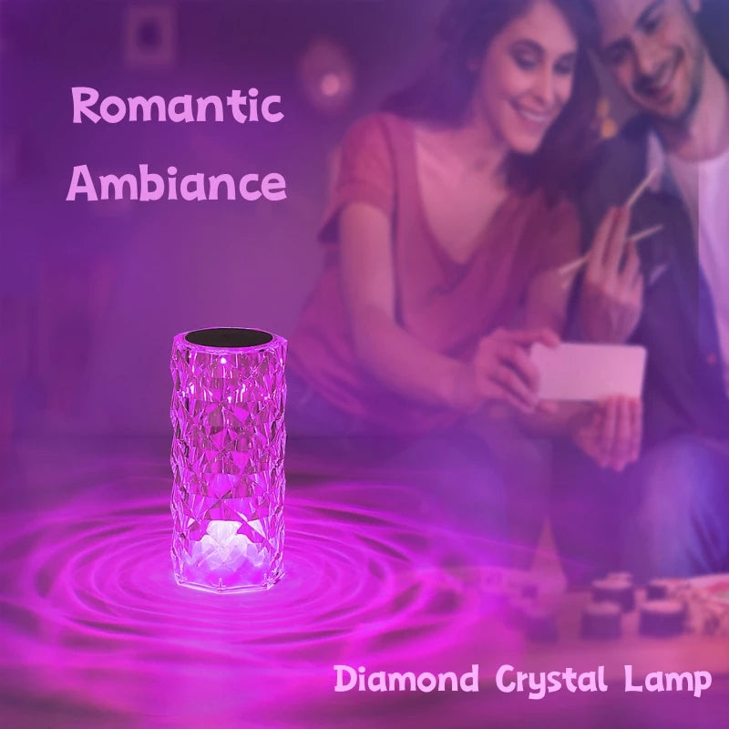 3/16 Colour LED Crystal Table Touch Lamp