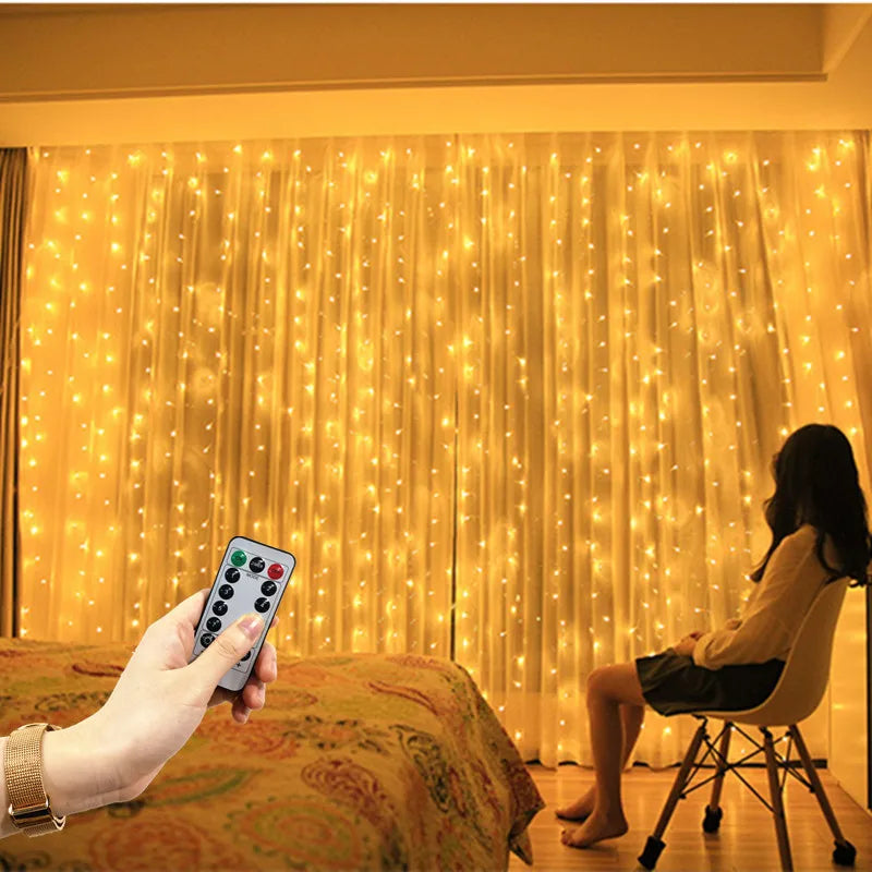 3M LED Curtain Garland on The Window USB String