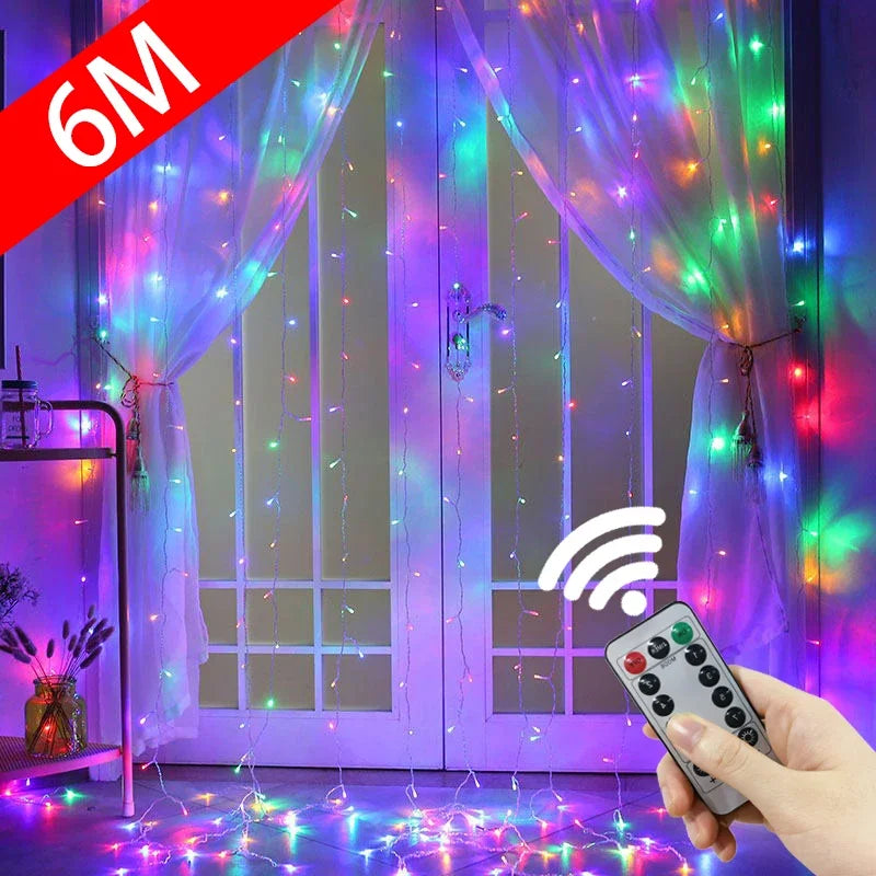 3M LED Curtain Garland on The Window USB String